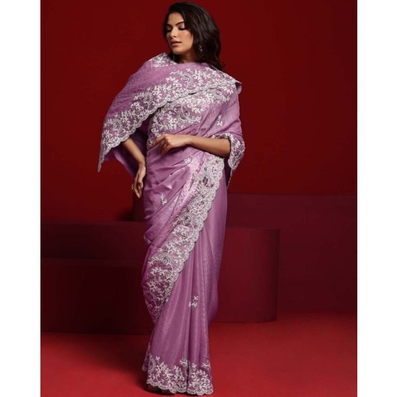 Embroidered Georgette Saree
