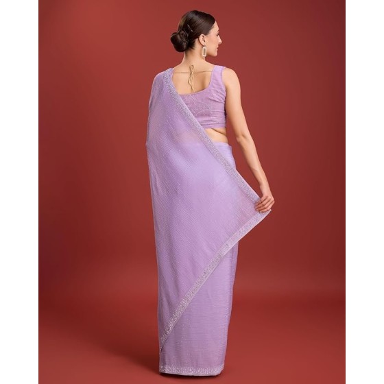 Women Jacquard Saree With Unstitched Blouse